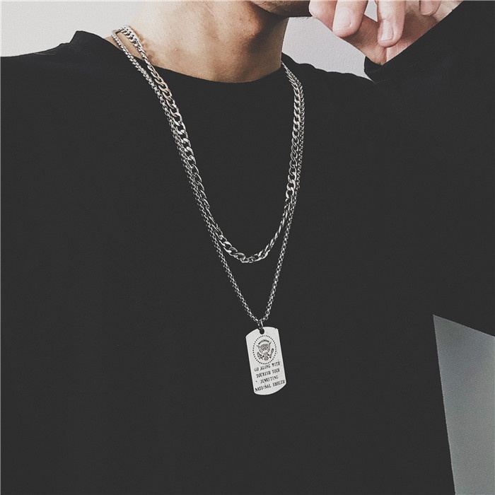 Disco melompat kalung pria dan wanita yang modis in liontin keren hip hop all-match sweater chain St