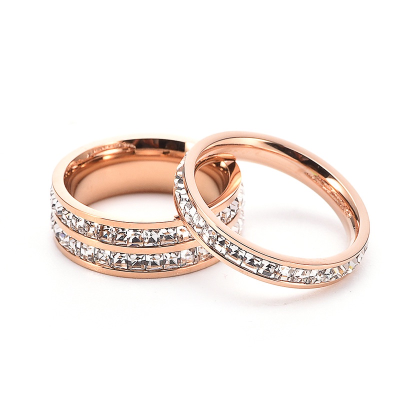 Cincin Titanium Wanita Anti Karat Fashion Korea Aksesoris Mode