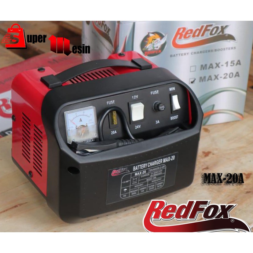 BATERAI PENGISI DAYA AKI ACCU / BATTERY CHARGER AKI MAX-20A REDFOX