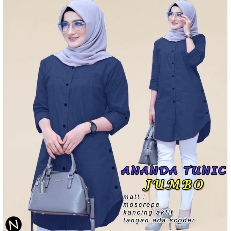 ANANDA TUNIC / Tunic simpel / Kemeja panjang