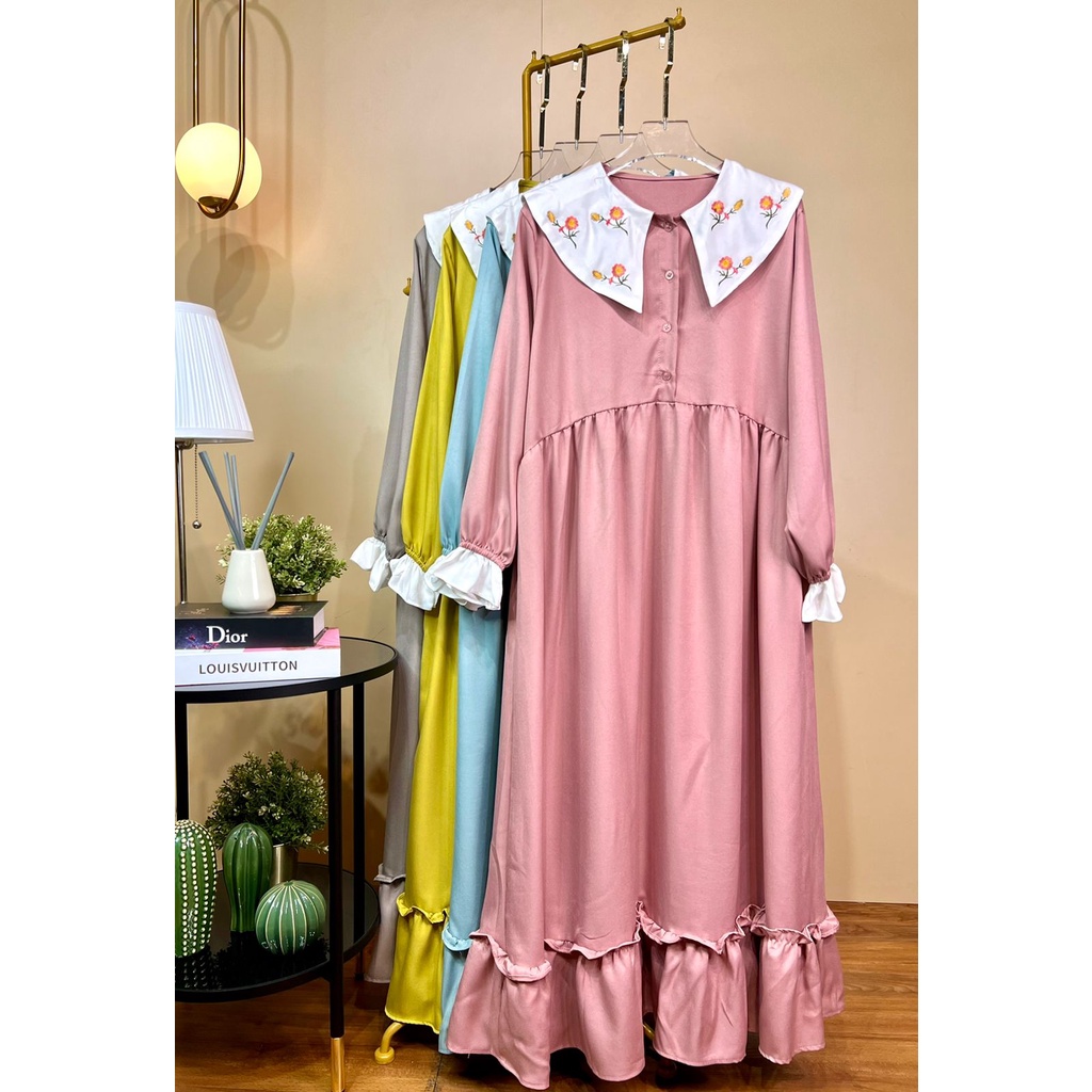 MIDI Polos Kerah Bordir Lady Zara By Dsk