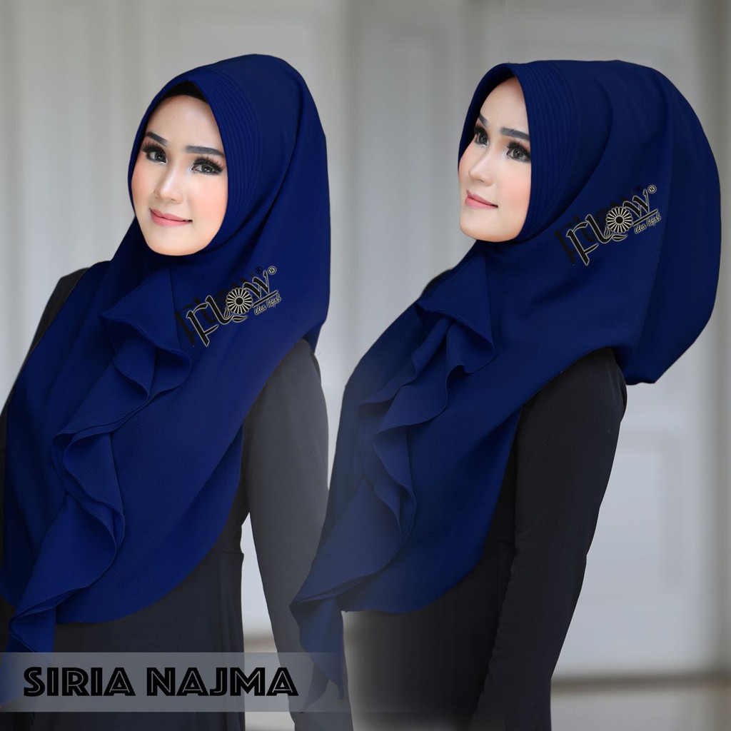 Jilbab Instan 1Slup Siria Najma Rumbai Kriwil Bubble High Quality