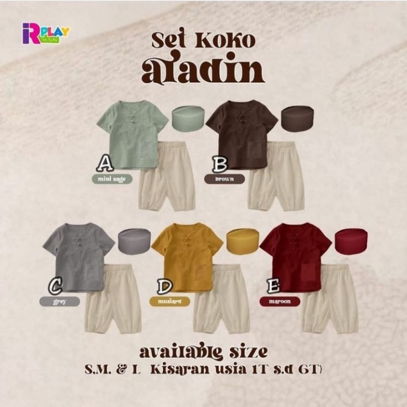 Setelan koko anak aladin by Irplay kids