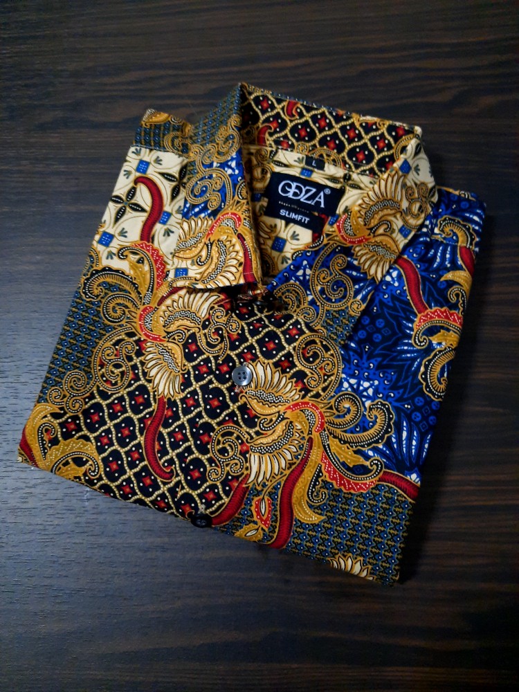 Odza Batik Lengan Panjang Kemeja Pria Batik Pekalongan Slimfit Modern Dutiata