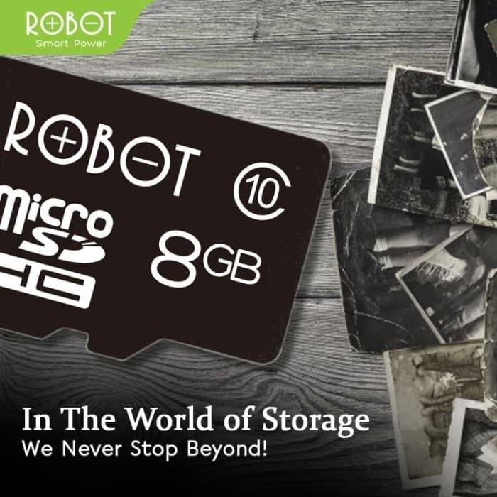 (NEW) ROBOT 8GB Memory Card Micro SD Class 10 Speed with Package (BY 88ACC)