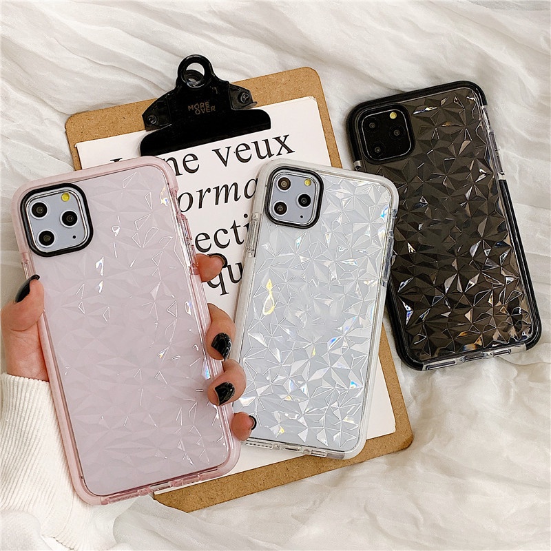 IPHONE Jelly Case Motif Berlian Kompatibel Untuk Iphone6 6s 7 8 Plus 11 12 13 14 Pro X XR XS Max SE 2020 11 Pro Max 7Plus Soft TPU Transparan Shockproof Clear Cover