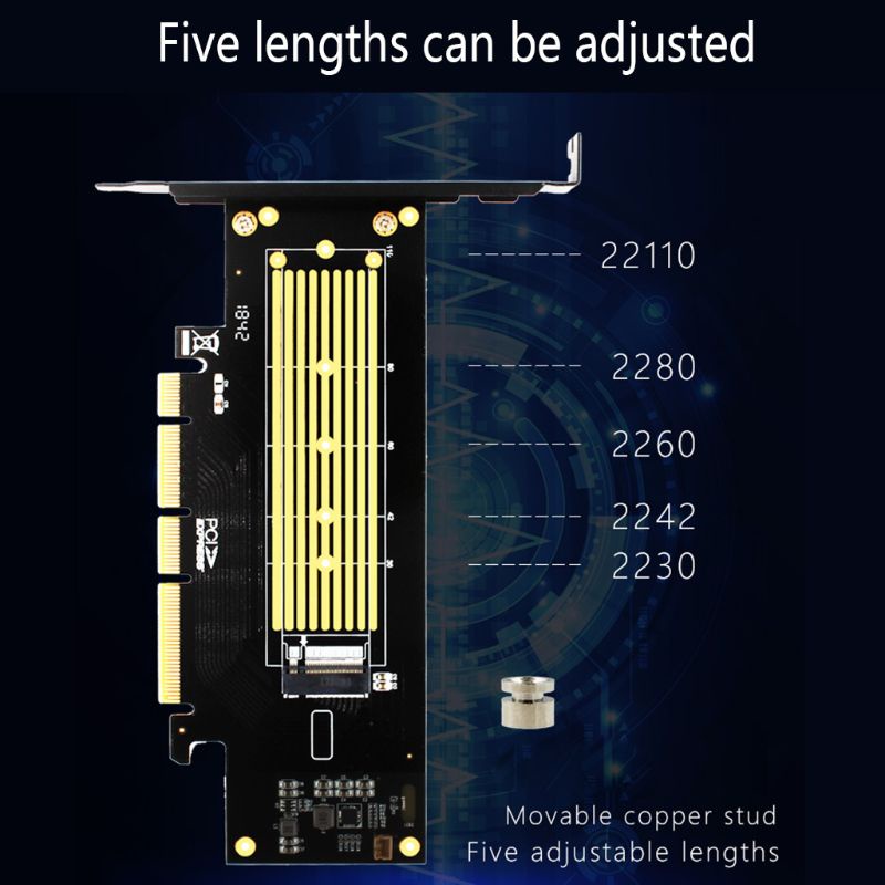 Btsg for M.2 NVME Adapter to PCIE3.0 GEN3 for M.3 Built-in Turbo Fan Untuk Ukuran 2230-22110 NVME GEN3 Untuk Mobil Ekspanding M.3