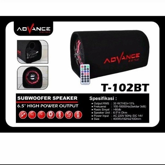 SPEAKER BLUETOOTH ADVANCE T 102 6,5 INCHI