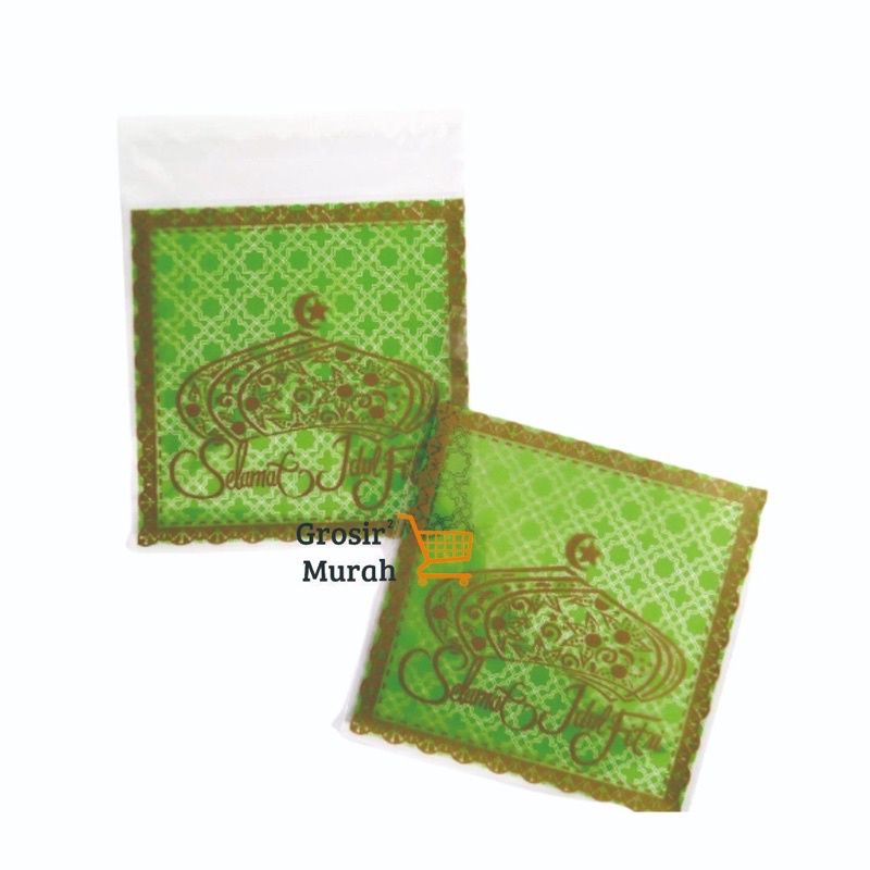 

plastik cookies lebaran 10x10 cm hijau kubah (9050034)