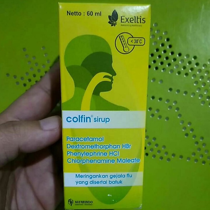 COLFIN® Sirup 60 mL (Obat Flu, Demam, Sakit Kepala, Bersin, Batuk)