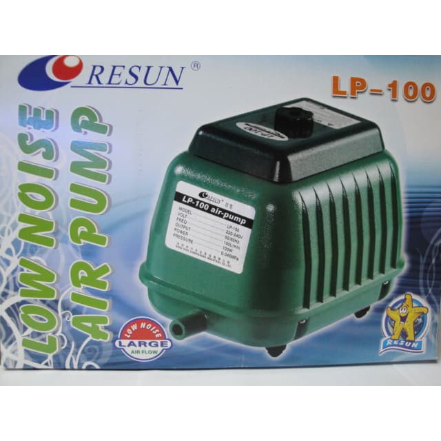 Pompa udara Airator Kolam aquarium RESUN LP 100 Hi blow Original
