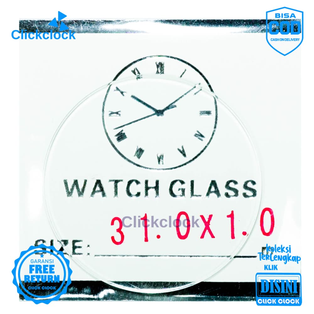 Kaca Jam Kaca Bahan Watch Glass PNC-310 Murah 3,1 cm