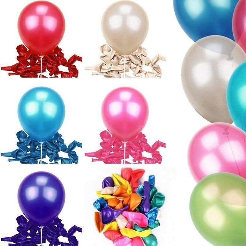 100 Pcs/set Warna-Warni Pearlescent Lateks Balon Pernikahan Ulang Tahun Baby Shower Pesta Dekorasi Balon Meriah Dekorasi Mainan Anak