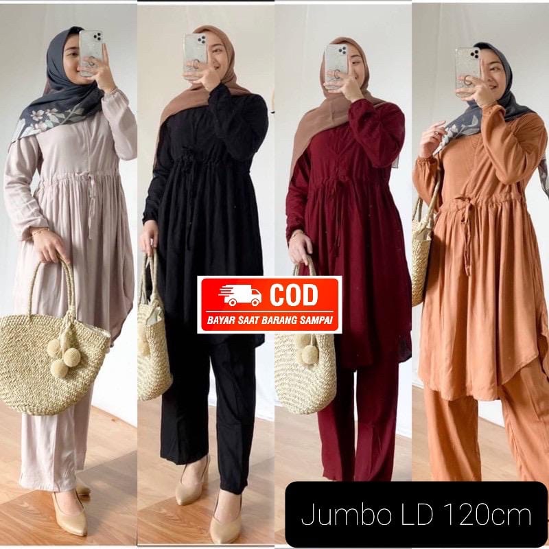 [GAJIAN SALE] ALL SERIES LD 120 / DAILY SET / ONE SET JUMBO / PIYAMA WANITA JUMBO-6