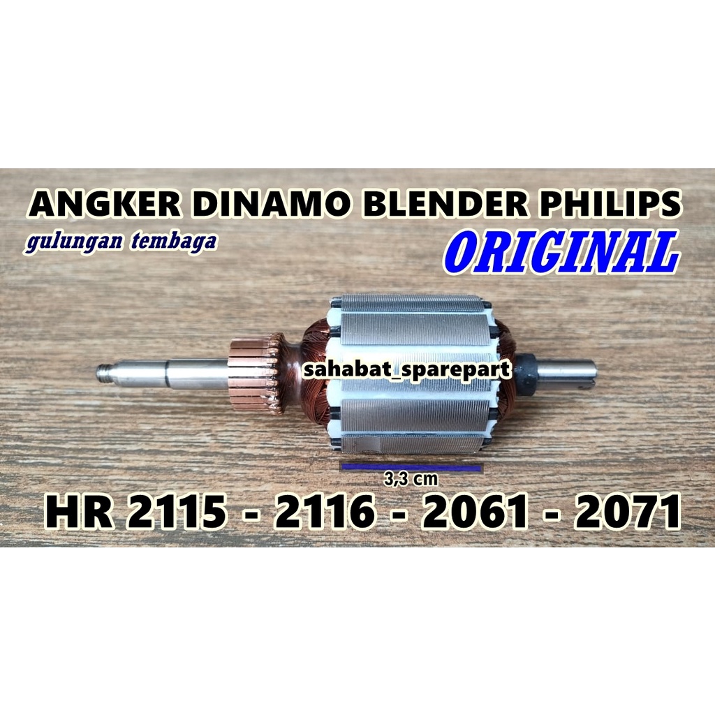 ANGKER DINAMO BLENDER PHILIPS HR 2115 2116 2061 2071 ORIGINAL