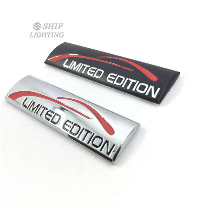 1Pc Stiker Emblem / Badge Logo Limited Edition Bahan Metal untuk Samping Body Mobil