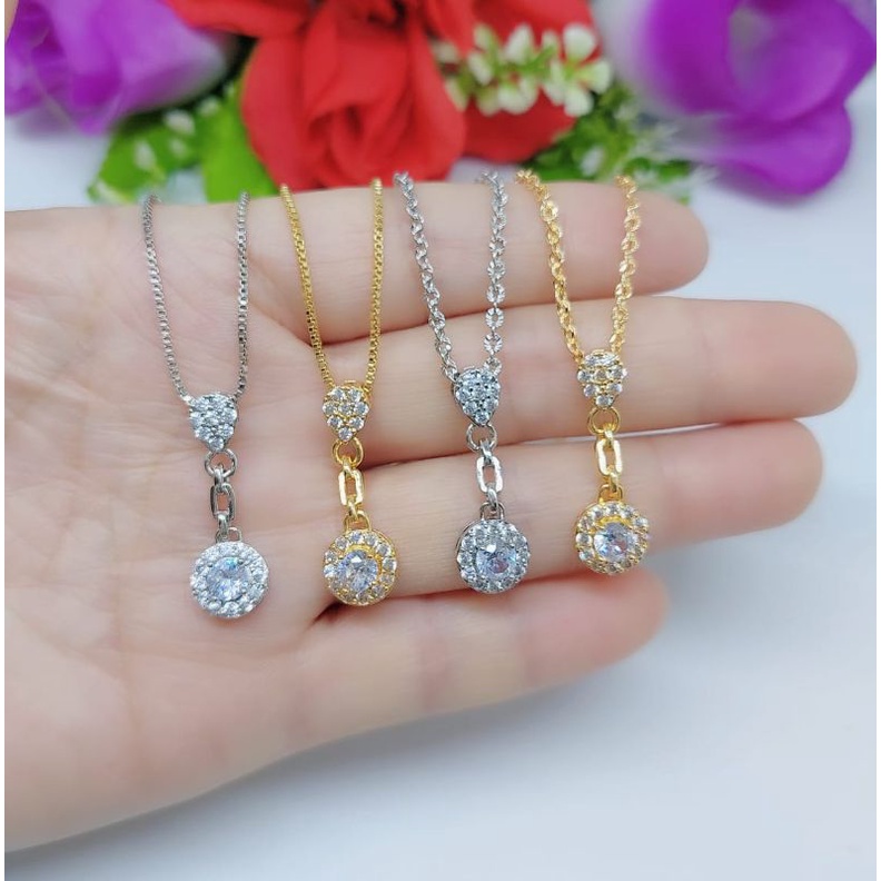 Set Kalung+Liontin Permata Xuping Lapis Emas 18k