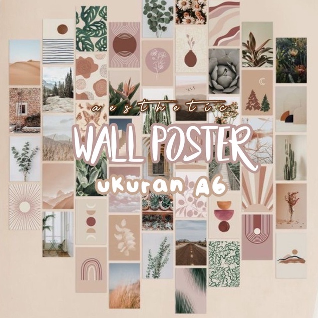 Wallpaper Dinding | Poster Aesthetic UKURAN A6 (ISI 12) | Wallposter / Wall Collage / Hiasan Dinding / Stiker Dinding