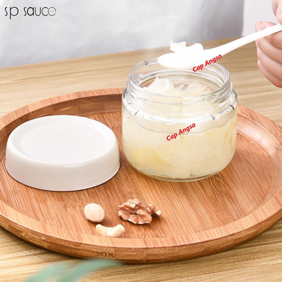 SP SAUCE AIRTIGHT GLASS JAR 280Ml STACKABLE TOPLES TABUNG KACA WADAH PENYIMPAN MAKANAN TEH YOGURT KUE KERING SNACK