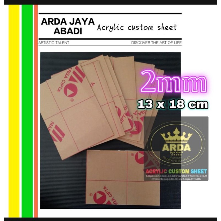 

Akrilik 2mm bening 13 x 18 /Acrylic 5R sheet marga cipta