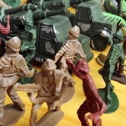 Mainan tentara set lengkap besar soldier military bag perang army tank peta map tas ransel