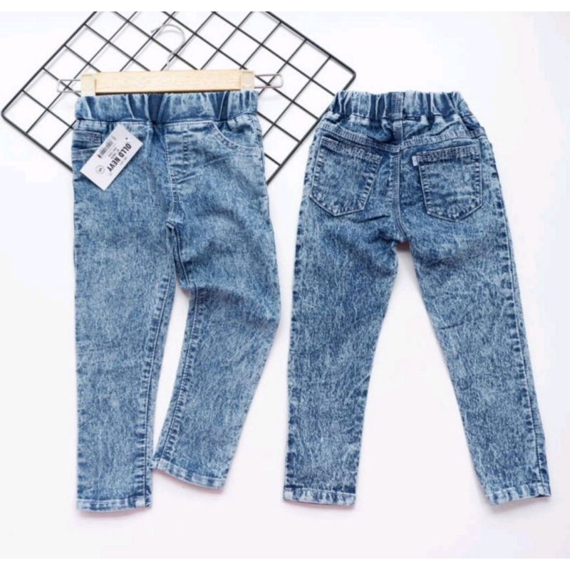 Celana Panjang Soft Denim untuk anak umur 1 2 3 4 5 6 tahun Jeans Skinny Slim Fit