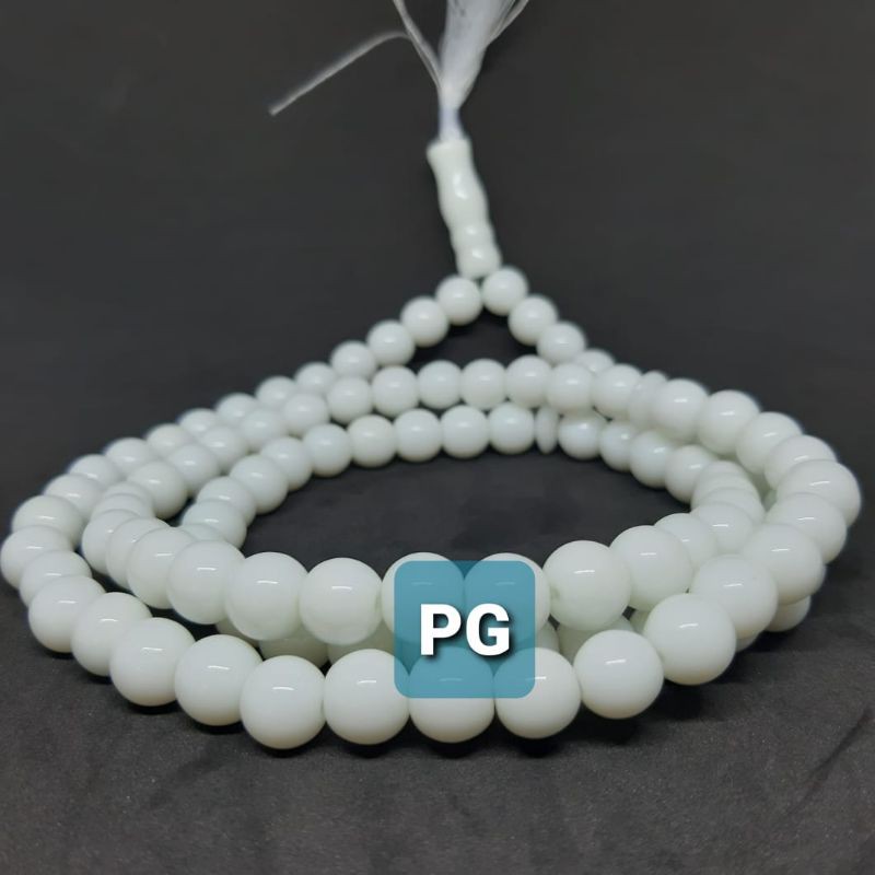 TASBIH BATU GIOK PUTIH SUSU 99BUTIR 10MM