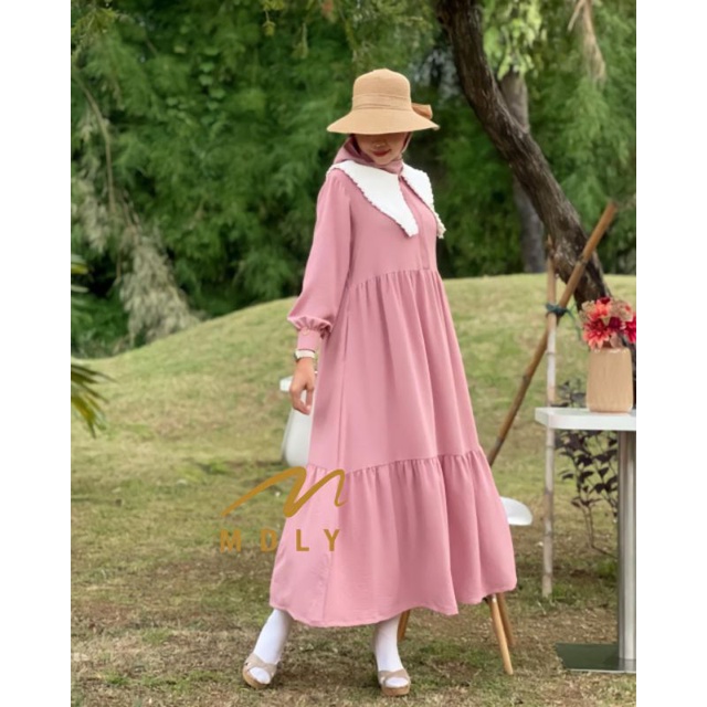 GAMIS WANITA TRENDY TERBARU MAURA MIDI DRESS BY MDLY