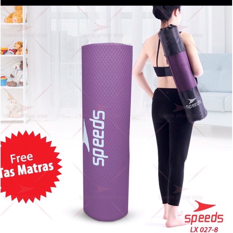 SPEEDS Matras Yoga Mat  NBR  Karpet Spons Tikar Alas Karpet 10MM + tas