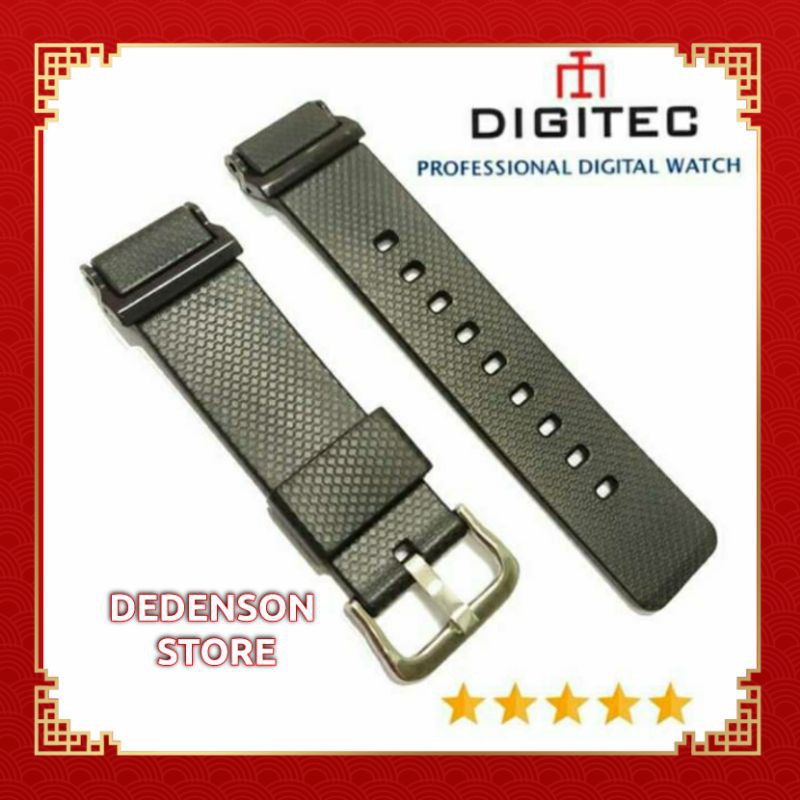 Strap Tali Jam Tangan Rubber Digitec Dg2073 Hitam Digitec DG2073