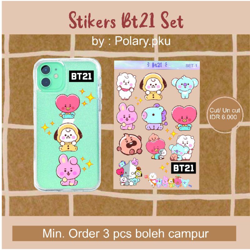 Stiker Bt21 | Stiker Hp Bt21 set | Stiker Hp | Stiker Laptop