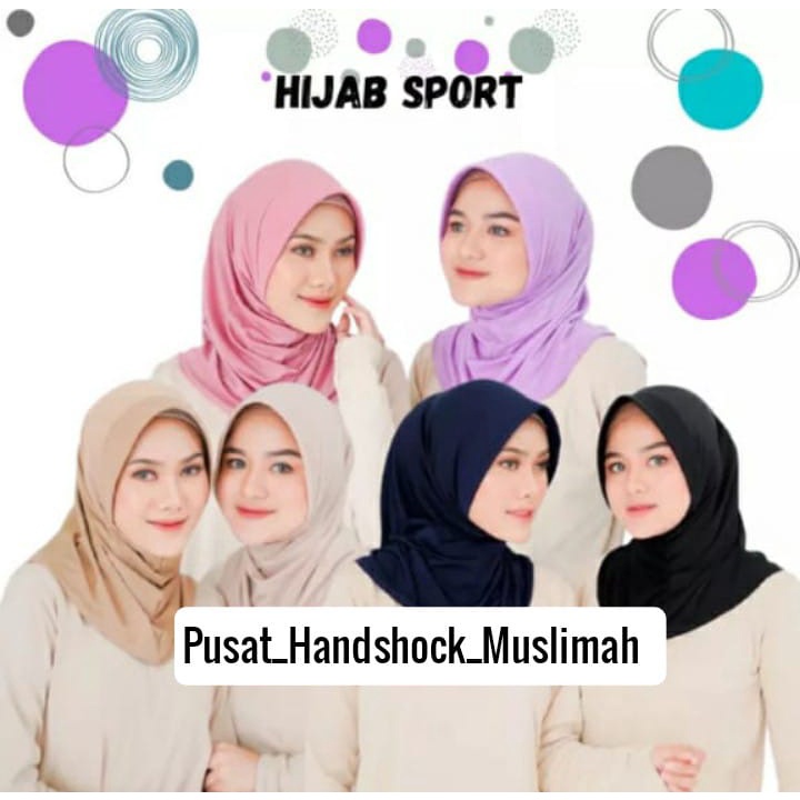 Hijab Sport Murah / Jilbab Kekinian Olahraga Santai / Hijab instan