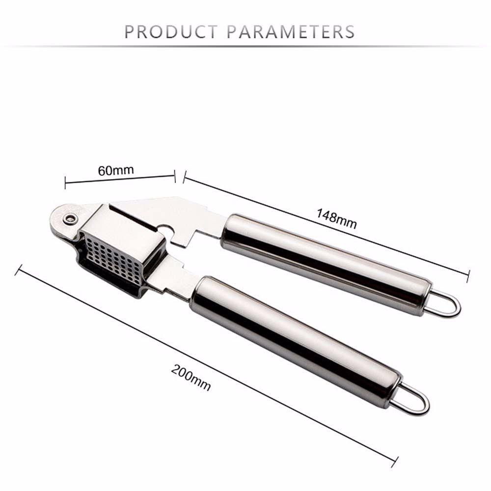 [Elegan] Garlic Press Stainless Steel Manual Masher Squeezer Hand Held Aksesoris Dapur