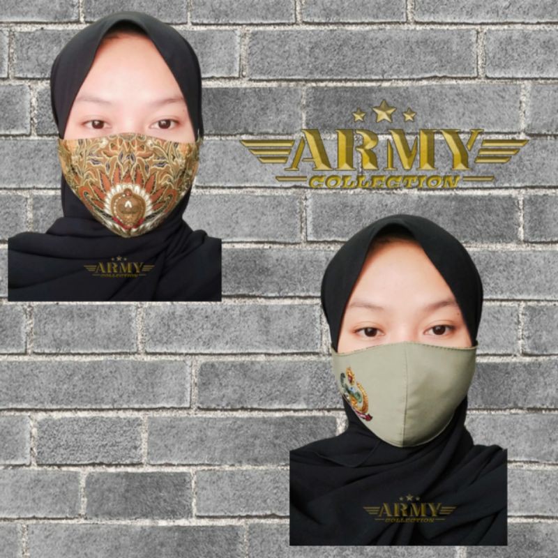 Masker persit/ Masker persit bulak balik/ Masker persit batik