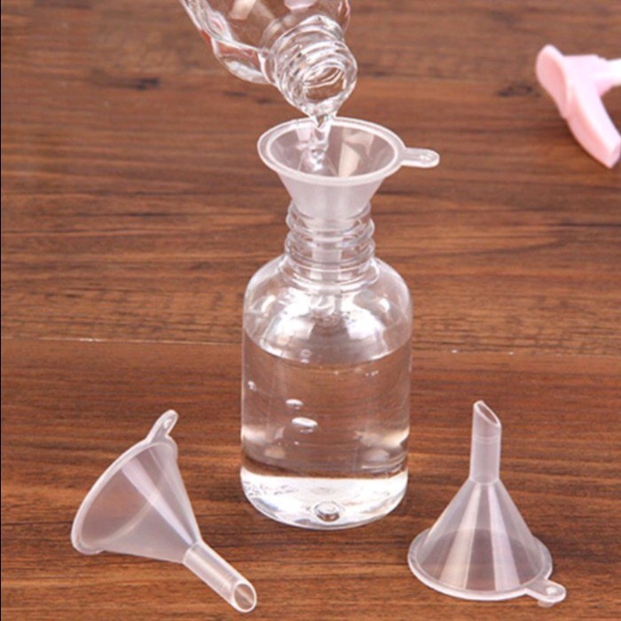 CPM5 - Corong Plastik Mini Funnel Kosmetik Cairan Parfum Transparan