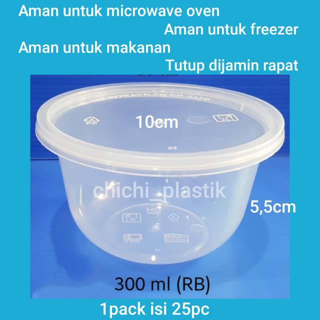 Thinwall food container 300ml / Cup salad 300ml/ Cup puding 300ml / Mangkok plastik / Mangkok Bening