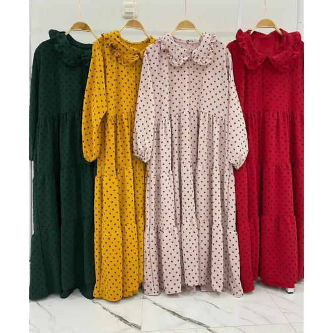 Midi Dress Rubi Love || Midi Dress Rubiah Love || Midi Dress Premium || Midi Dress Cantik || Midi Dr