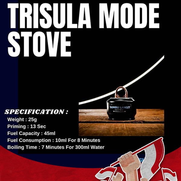 Kompor Spirtus Sumbu Langit TRISULA Alcohol Ultralgiht Jet Stove not Trangia CHS