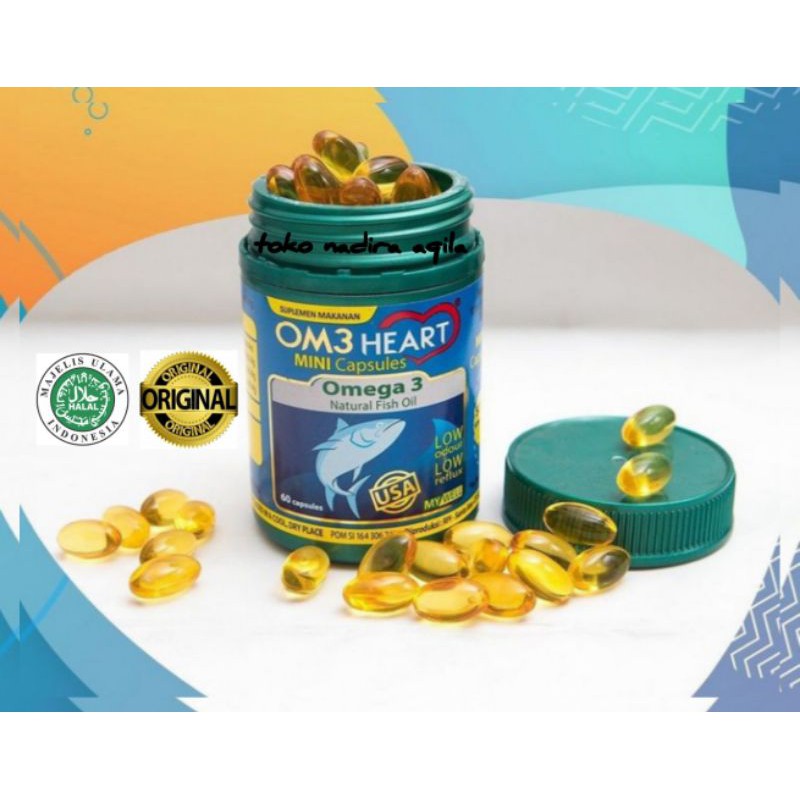 Omeheart omega 3 isi 60 caps /fish oil/ omega 3 from usa/ omega 3 paten / produk paten