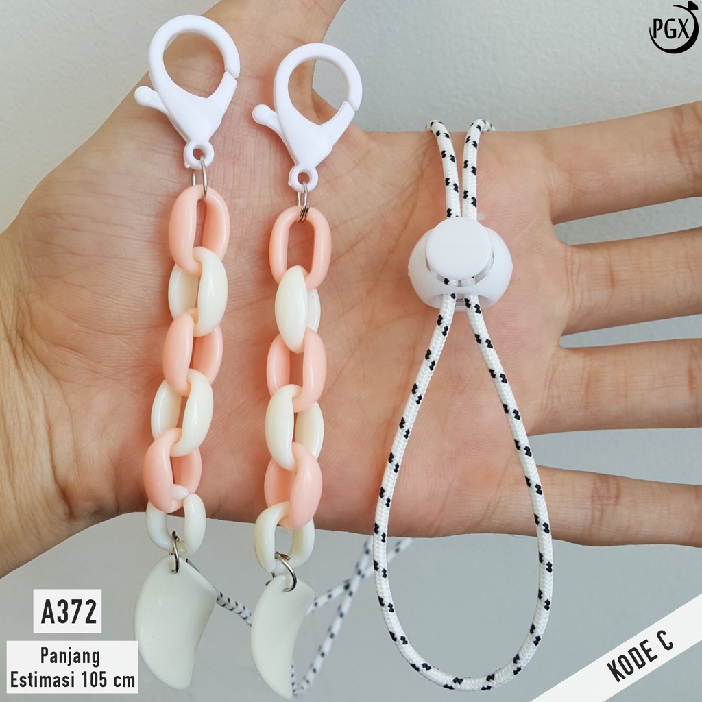 PGX Strap Masker 2in1 Konektor Headloop Tali Masker Kalung Masker Rantai Aksesoris Fashion - A372