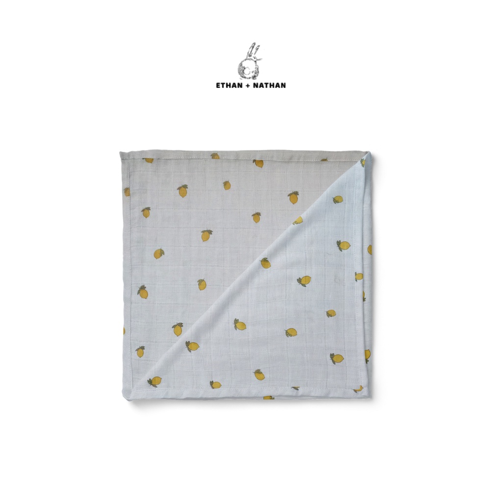 Ethan + Nathan Swaddle Blanket / Bedong Bayi Pattern - Lemon