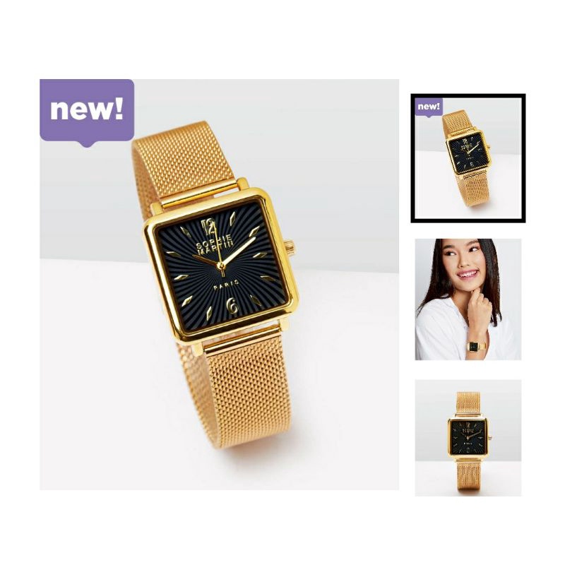 JAM TANGAN CECYLIA GOLD SOPHIE MARTIN PARIS ORIGINAL BRANDED NEW COLLECTION