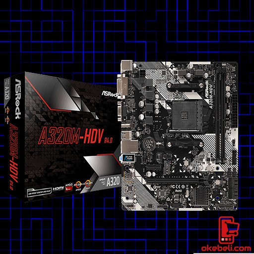 Motherboard Asrock A320M-HDV AM4 MURAH