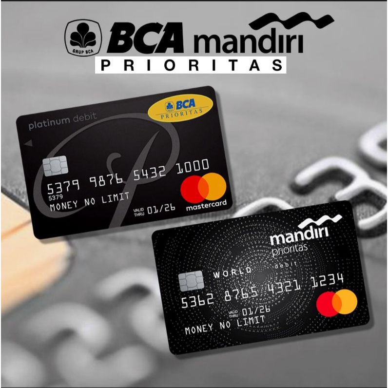 Sticker ATM/SKIN ATM/E-MONEY/DEBIT/FLAZZ/MANDIRI/BCA/PRIORITAS TANPA REQ NAMA