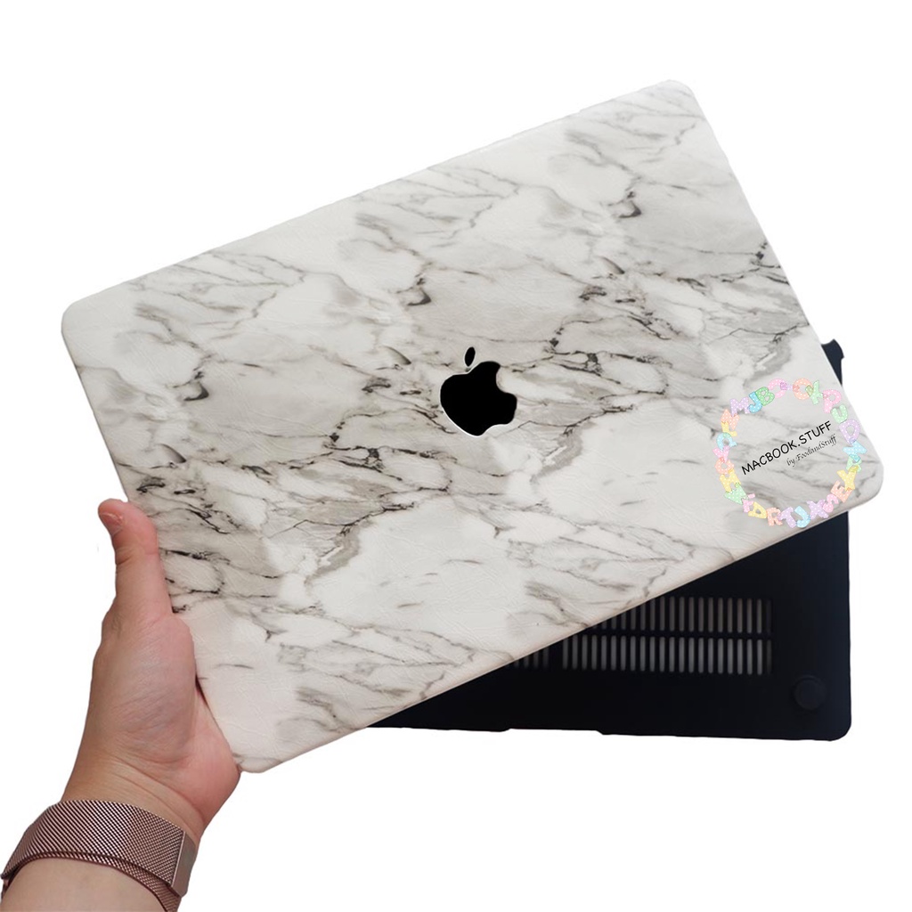 MACBOOK Case LEATHER M.WHITE 3D NEW AIR PRO RETINA 11 12 13 14 15 16 INCH NON /  WITH CD ROOM / TOUCHBAR / TOUCH ID / M1 2020 2021 2022