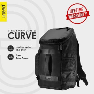Uneed Curve Tas Backpack Pria Tas Ransel with Rain Cover - UB103