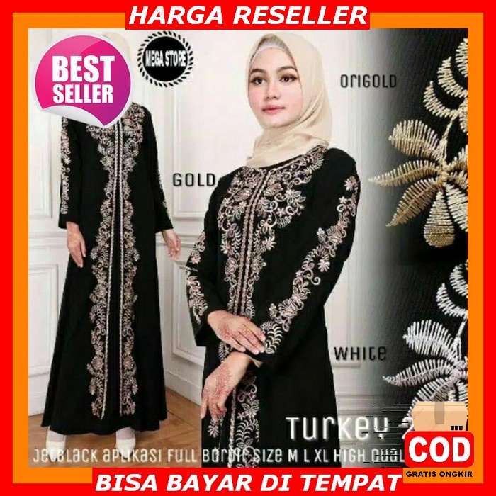 Nofaria Maxi Dress Bordir Payet Gamis Muslim Kondangan Cewe Terbaru Fashion Gamis Lebaran 2022 Abaya