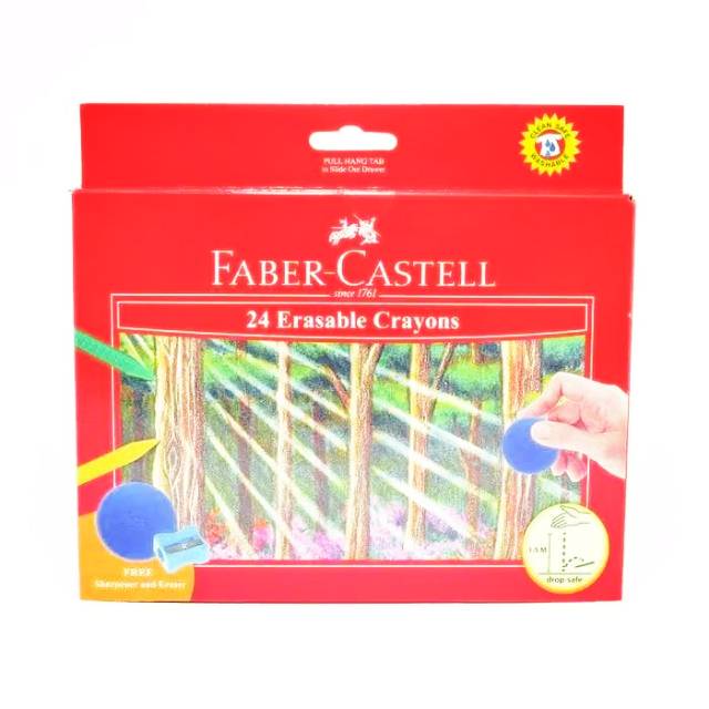 

Crayon Erasable 24 Warna Faber Castell Free Penghapus Crayon