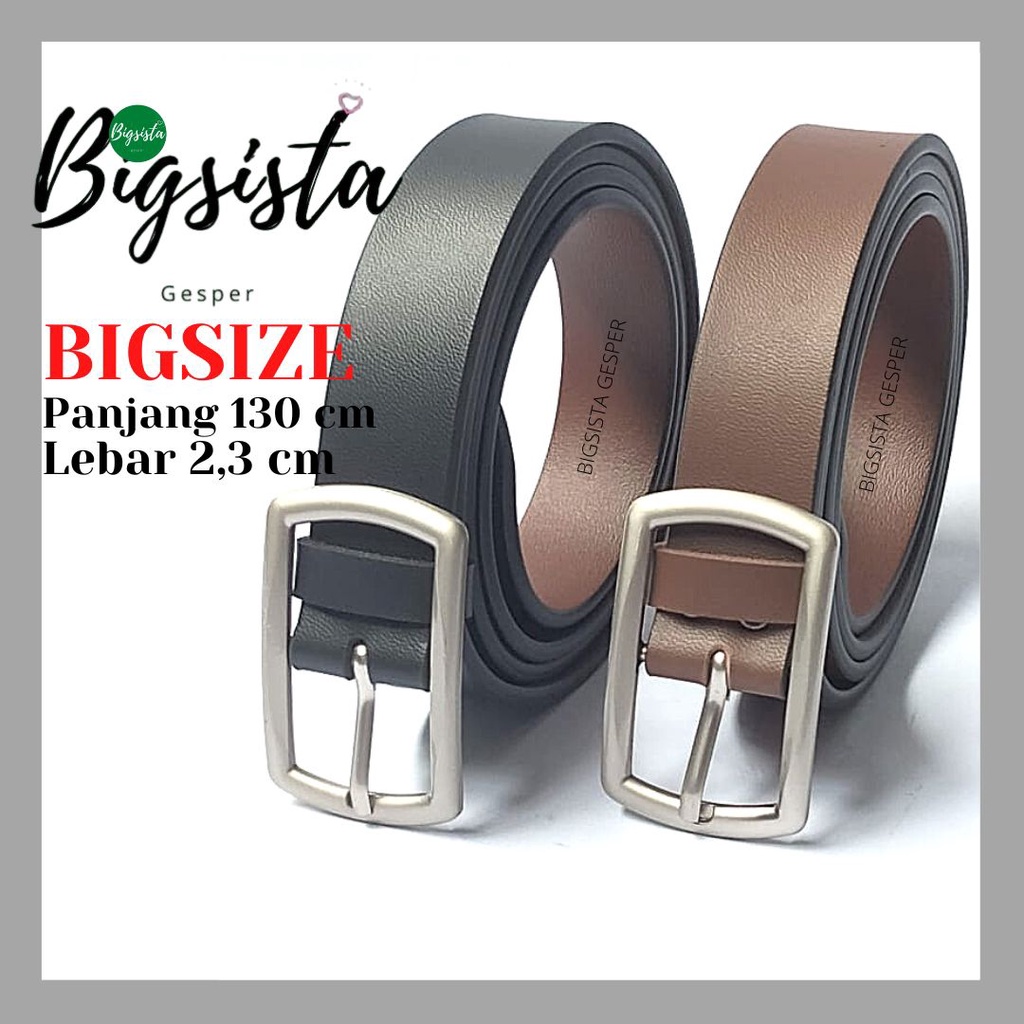 Bigsize Ikat Pinggang Unisex Model Tusuk Jarum Cocok Untuk Kerja dan Sekolah Gesper Cewek Dewasa Remaja Ukuran Jumbo Big Size Oversize