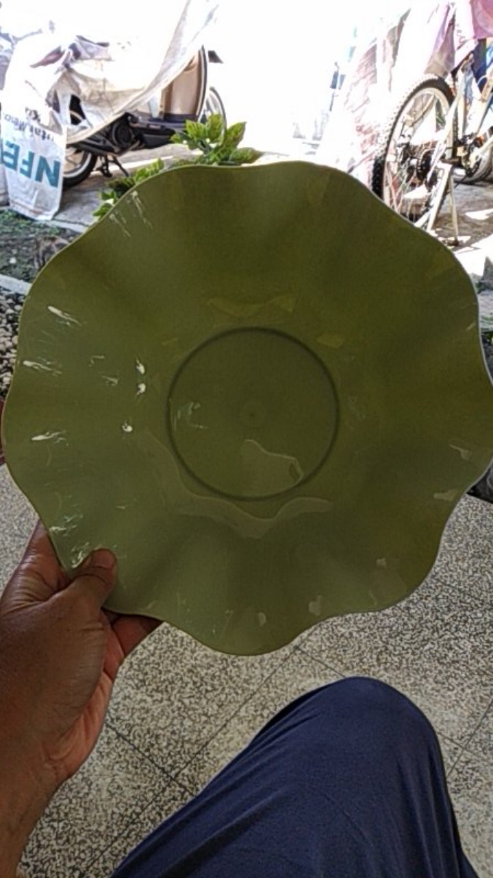Piring Melamin Wadah Saji /lotus Leaf Shape Home Food Fruit Storage